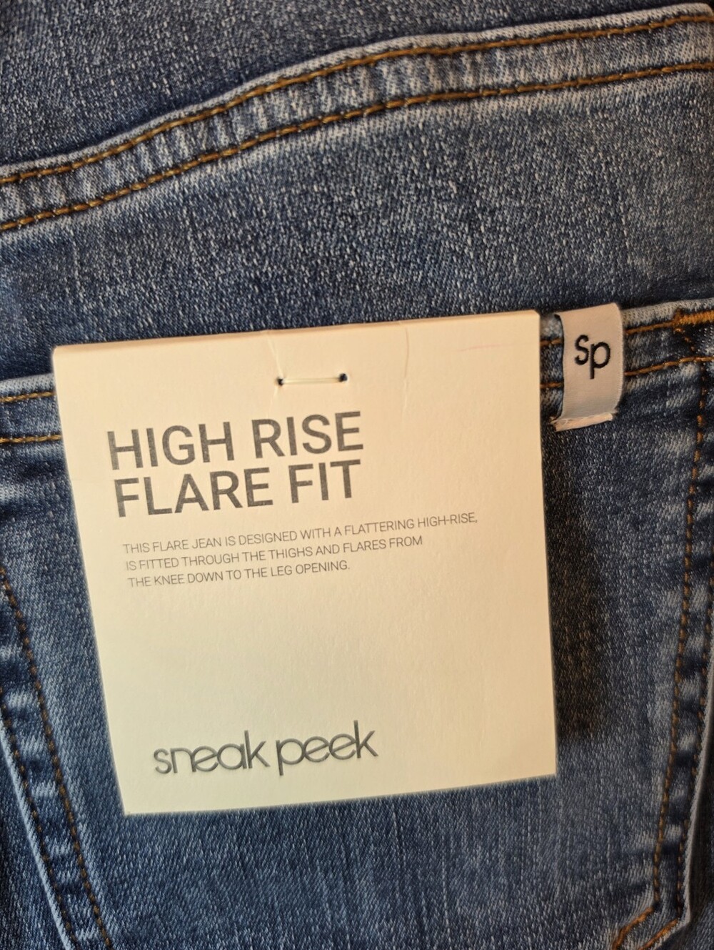 Sneak Peak Women's Dark Blue High-Rise Flare Jeans - Picture 8 of 9